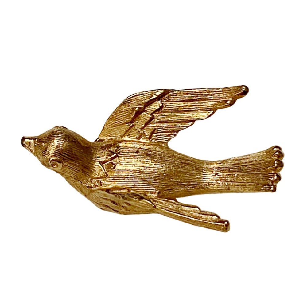 AVON 1970s Bird Brooch Pin Gold Dove